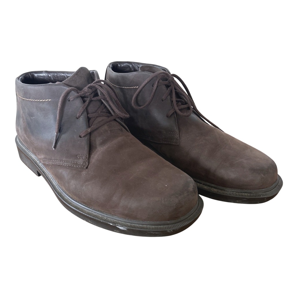 SAS Statesman Chukka Boots Shoes Mens 12 M Brown Nubuck Leather Orthotic Comfort